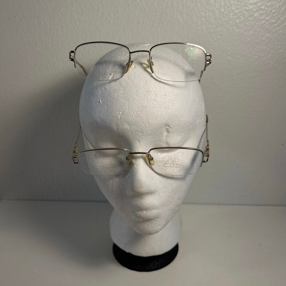 2Pairs Kirkland Signature Eye Glass Frames "Marilyn" Gold Italy, 53 18 135